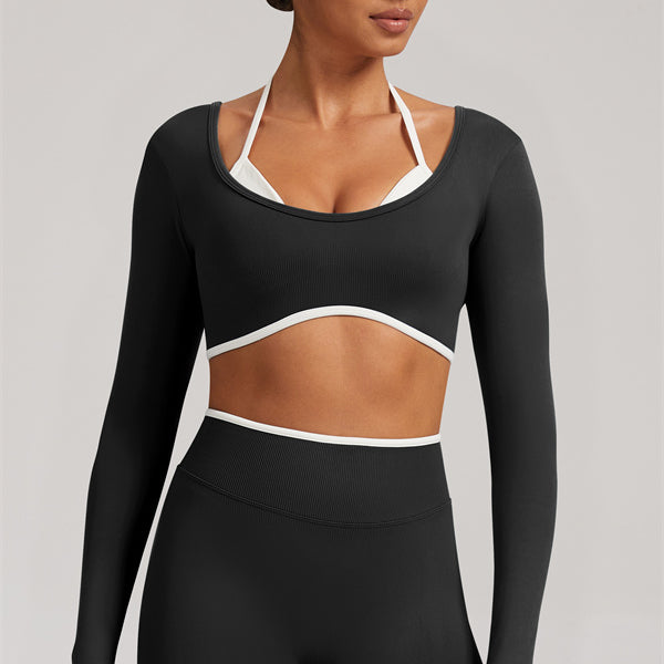 The Elevate New Long Sleeve Crop top Leggings 2-Piece Set