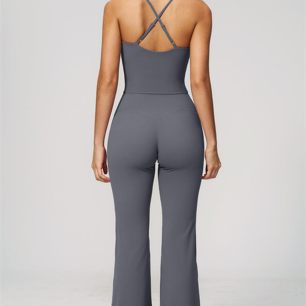 The Zura Tank Top Flared Leggings 2-Piece Set