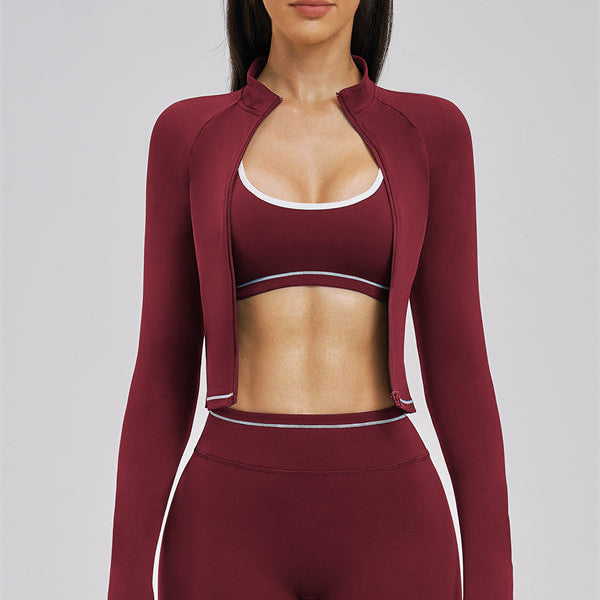 The Unbound Jacket Sports Bra Shorts 3-Piece Set