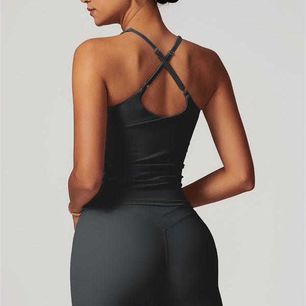The Enigma Cross Back Vest Shorts 2-Piece Set