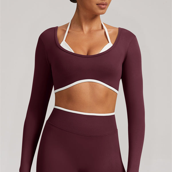 The Elevate Long Sleeve Crop top Leggings 2-Piece Set
