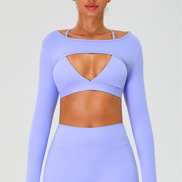 The Ember Sports Bra Crop Top Shorts 3-Piece Set