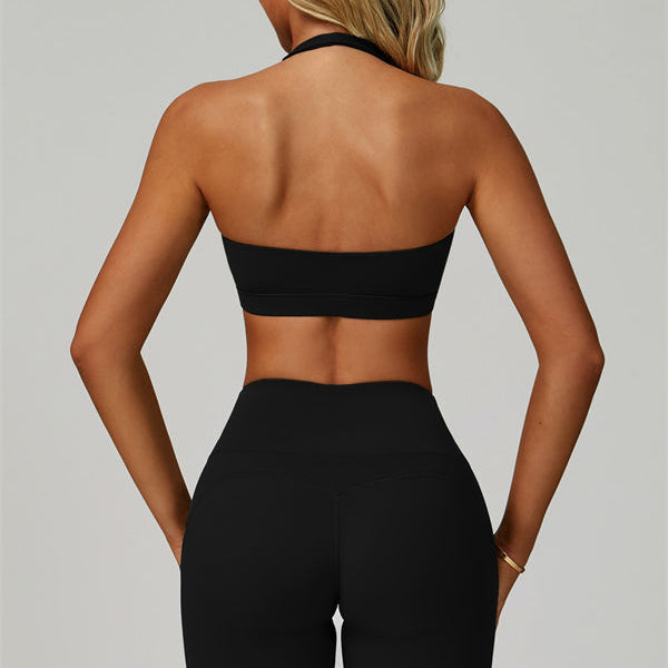 The Bold Halter Sports Bra Flared Leggings 2-Piece Set