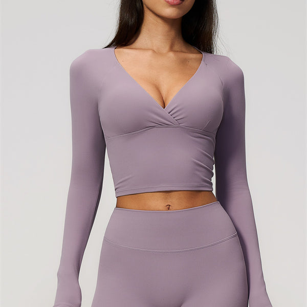 The Lox Long Sleeve Crop top Shorts 2-Piece Set