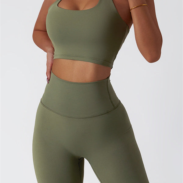 The Seraphine Halter Crop Top Leggings 2-Piece Set
