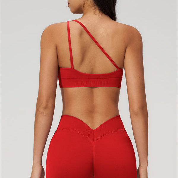 The Empower One-Shoulder Sports Bra Shorts 2-Piece Set