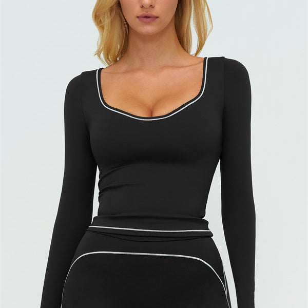 The Amara Long Sleeve T-shirt Shorts 2-Piece Set