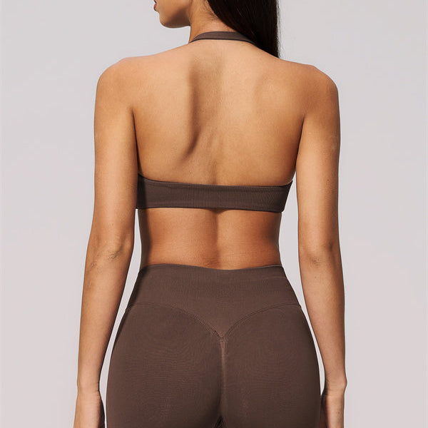 The Velvetine Halter Sports Bra Leggings 2-Piece Set