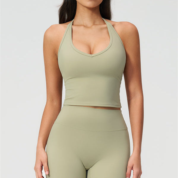 The Twirl Halter Tank Top Capri Leggings 2-Piece Set