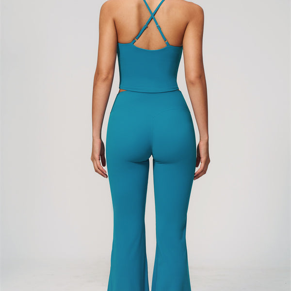 The Zura Tank Top Flared Leggings 2-Piece Set