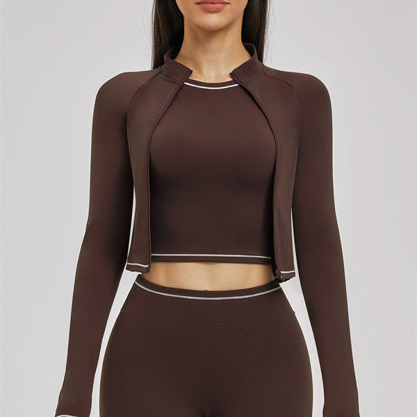 The Unbound Jacket Crop Top Shorts 3-Piece Set