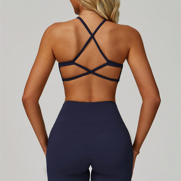 The Bold Cross Back Sports Bra Flared Leggings 2-Piece Set
