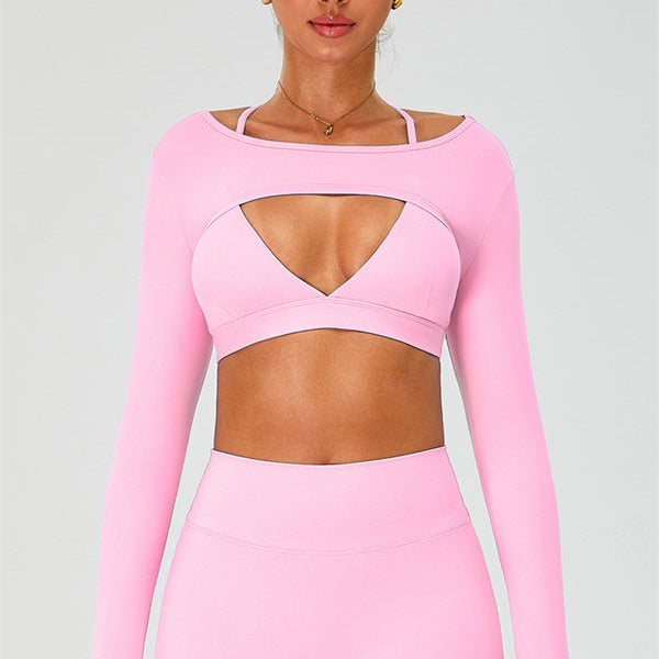 The Ember Sports Bra Crop Top Shorts 3-Piece Set