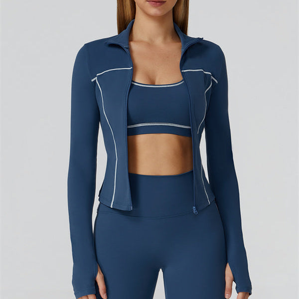 The Venus Zip Top Sports Bra Leggings 3-Piece Set