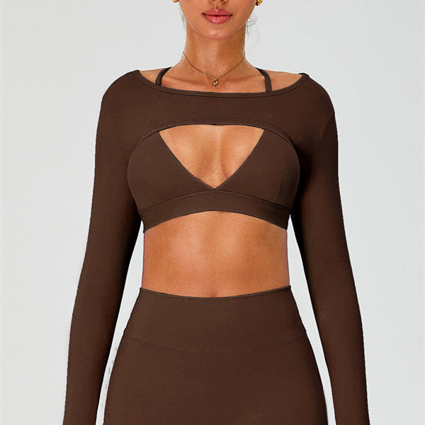 The Ember Sports Bra Crop Top Shorts 3-Piece Set