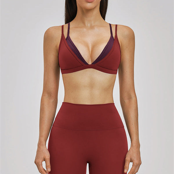 The Seraphine Layered V Sports Bra Leggings 2-Piece Set
