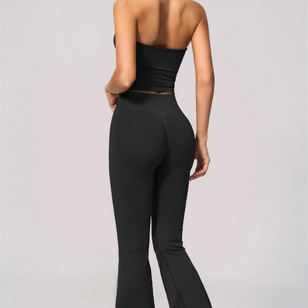 The Velvetine Tank Top Flared Leggings 2-Piece Set