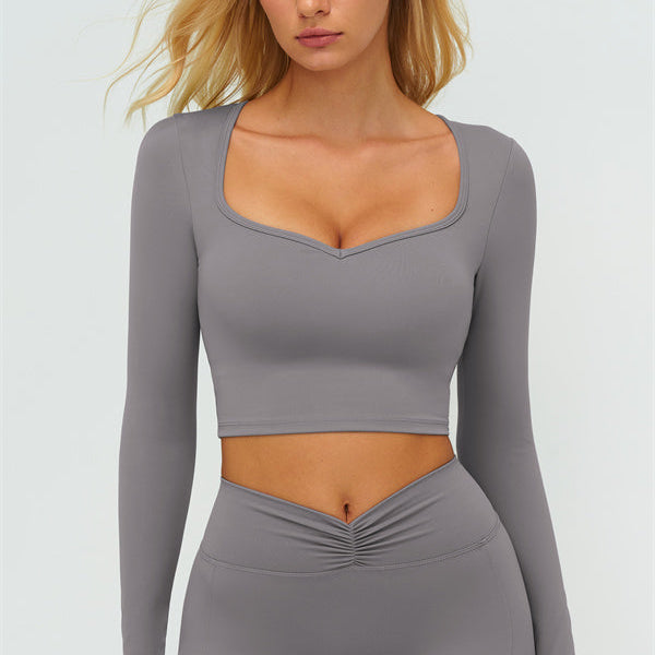 The Lushness Long Sleeve Crop top Shorts 2-Piece Set