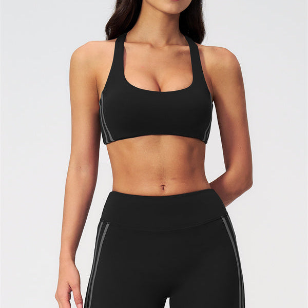 The Evoke Racerback Sports Bra Straight Leg Pants 2-Piece Set