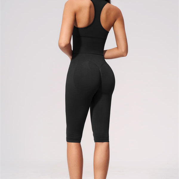 The Allure Crop Top Capri Leggings 2-Piece Set
