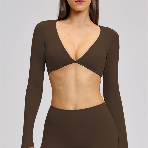 The Zestful Long Sleeve Crop Top Shorts 2-Piece Set