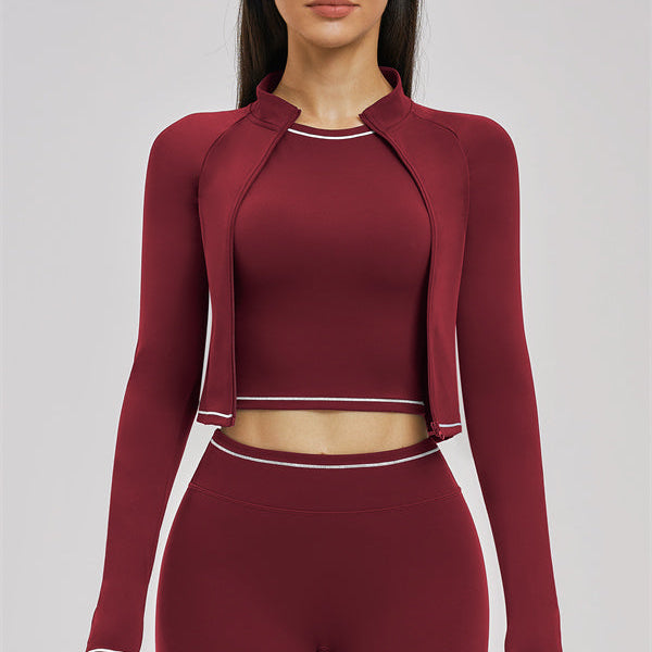 The Unbound Jacket Crop Top Shorts 3-Piece Set