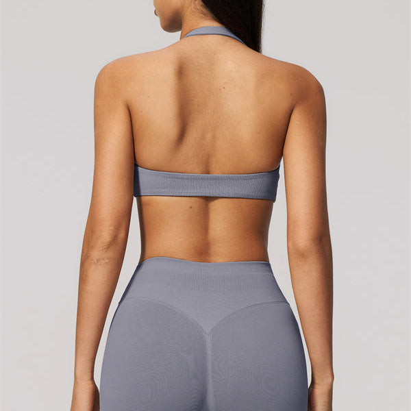 The Velvetine Halter Sports Bra Leggings 2-Piece Set