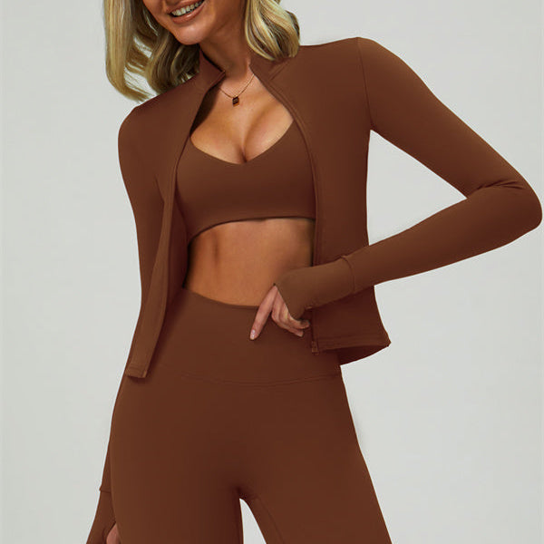 The Elixir Jacket Sports Bra Leggings 3-Piece Set