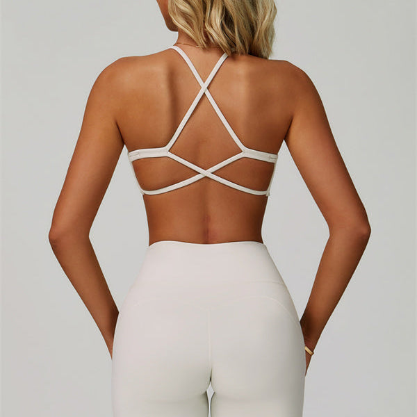 The Bold Cross Back Sports Bra Flared Leggings 2-Piece Set