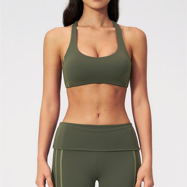The Evoke Racerback Sports Bra Capri Leggings 2-Piece Set