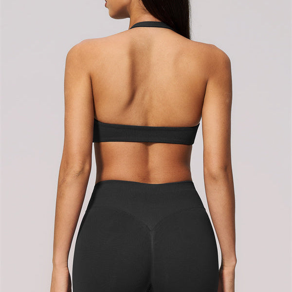 The Velvetine Halter Sports Bra Leggings 2-Piece Set