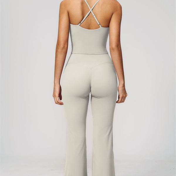 The Zura Tank Top Flared Leggings 2-Piece Set