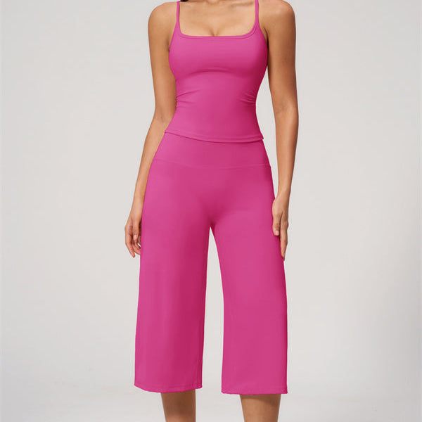The Nexus Tank Top Wide-Leg Crop 2-Piece Set