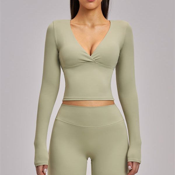 The Swoon Long Sleeve Crop top Flared Leggings 2-Piece Set