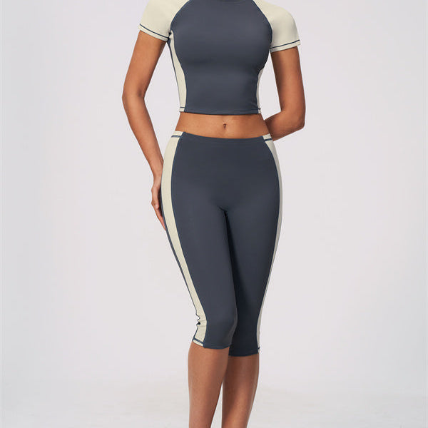 The Sandstone T-shirt Capri Leggings 2-Piece Set