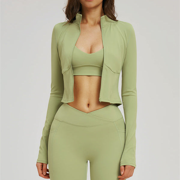 The Sizzle Zip Jacket Sports Bra Flared Leggings 3-Piece Set