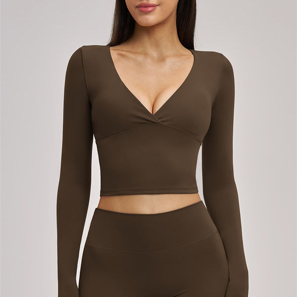 The Swoon Long Sleeve Crop top Shorts 2-Piece Set