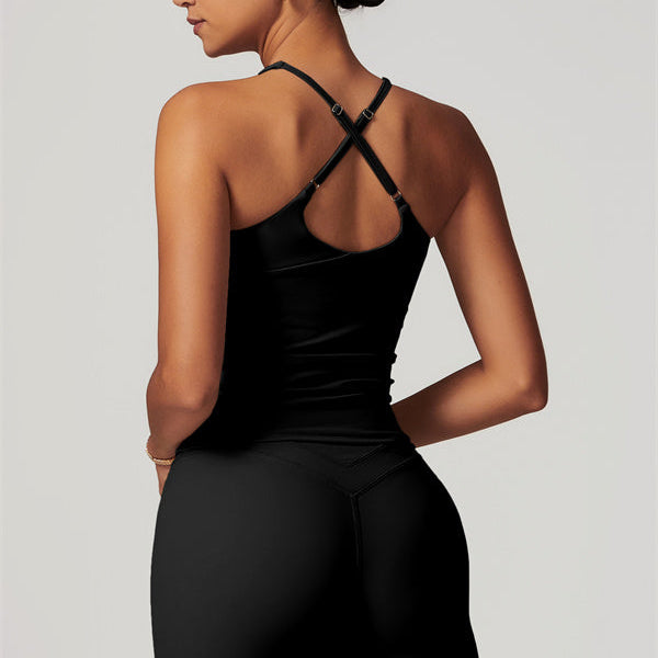 The Enigma Cross Back Vest Shorts 2-Piece Set
