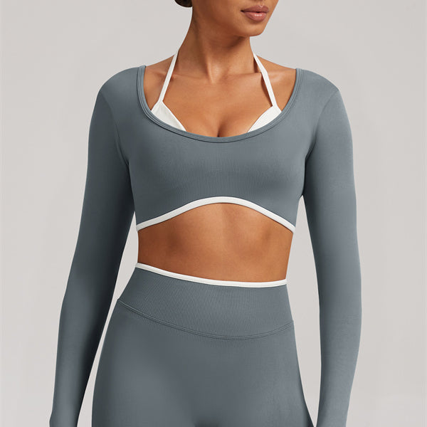 The Elevate Long Sleeve Crop top Leggings 2-Piece Set
