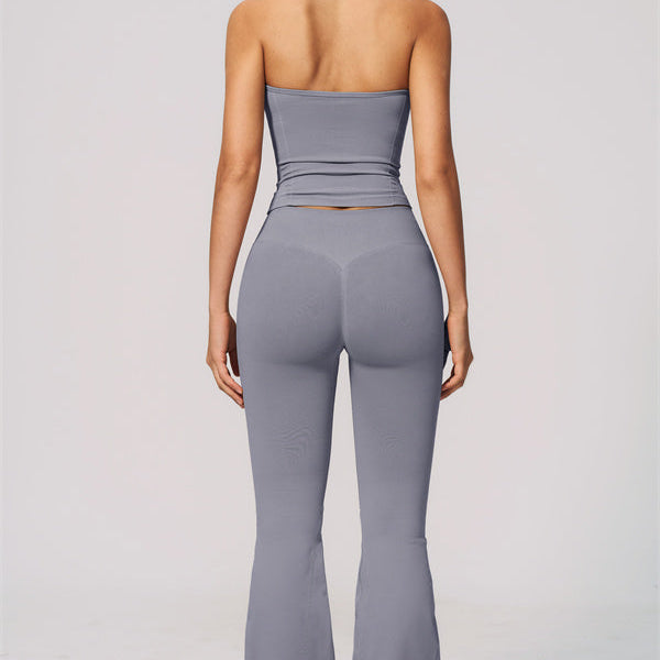 The Velvetine Tank Top Flared Leggings 2-Piece Set