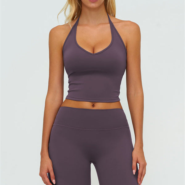 The Twirl Halter Tank Top New Straight Leg Pants 2-Piece Set