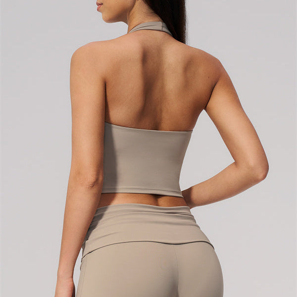 The Twirl Wide Strap Halter Crop Top Shorts 2-Piece Set