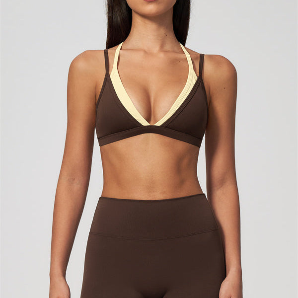 The Seraphine Layered V Sports Bra Shorts 2-Piece Set