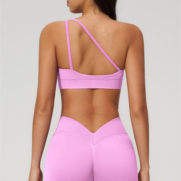 The Empower One-Shoulder Sports Bra Shorts 2-Piece Set