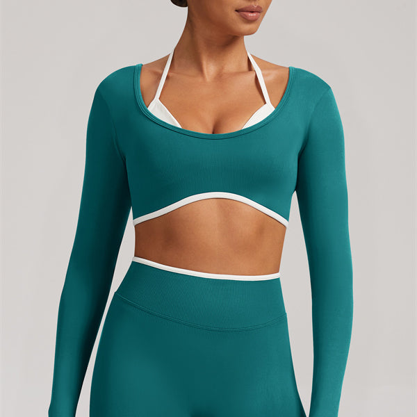 The Elevate Long Sleeve Crop top Leggings 2-Piece Set