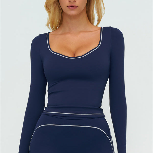The Amara Long Sleeve T-shirt Shorts 2-Piece Set