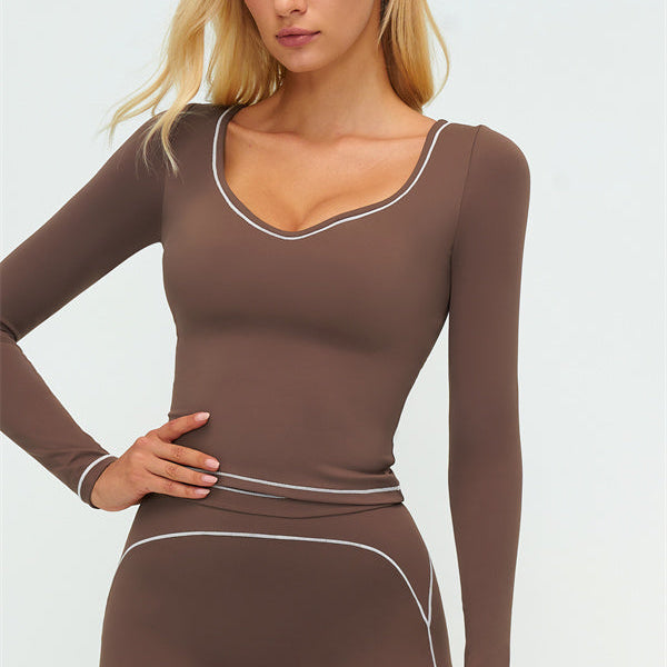 The Amara Long Sleeve T-shirt Shorts 2-Piece Set