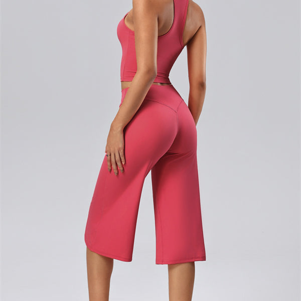 The Velora Crop Top Wide Leg Crop 2-Piece Set