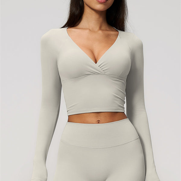 The Lox Long Sleeve Crop top Shorts 2-Piece Set