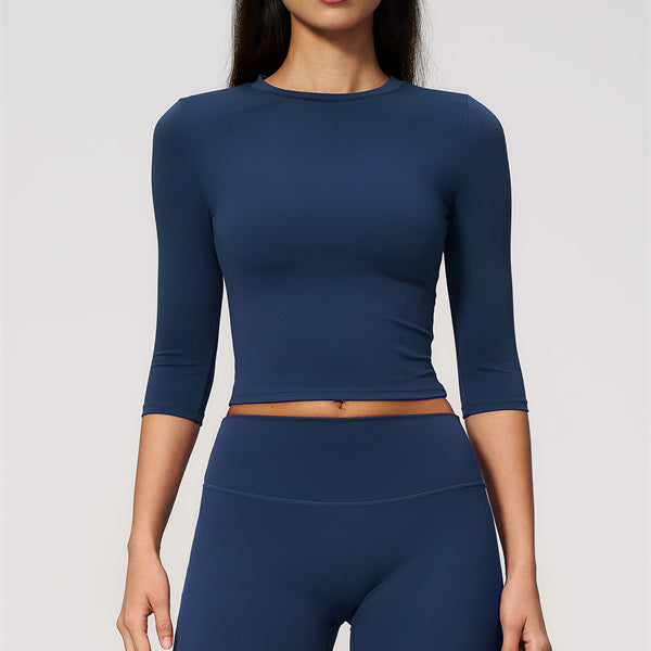 The Natalia Half-Sleeve Top Straight Leg Pants 2-Piece Set